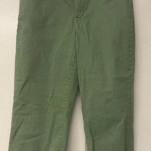 Nine West Jeans Women Cotton Stretch Jeans Button Cropped Length Agave Green 8